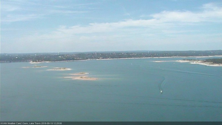 Lake Travis webcam, August 19, 2018 11:30 AM CT