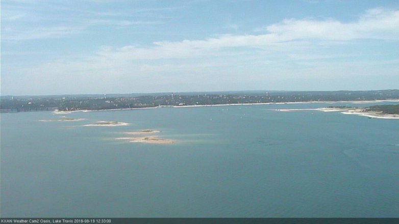 Lake Travis webcam, August 19, 2018 11:35 AM CT