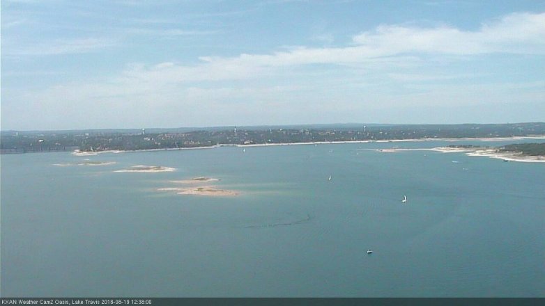 Lake Travis webcam, August 19, 2018 11:40 AM CT