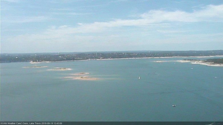 Lake Travis webcam, August 19, 2018 11:45 AM CT