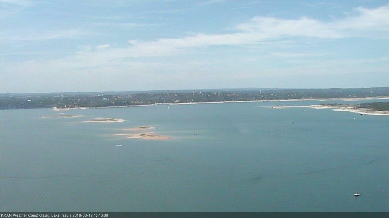 Lake Travis webcam, August 19, 2018 11:50 AM CT