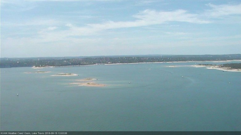 Lake Travis webcam, August 19, 2018 12:05 PM CT