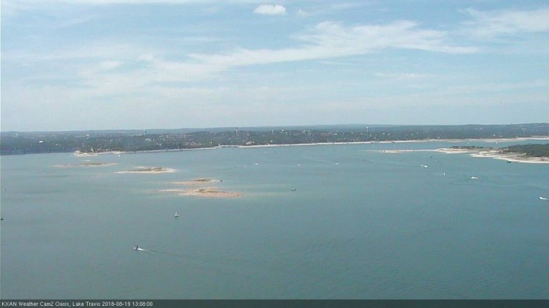 Lake Travis webcam, August 19, 2018 12:10 PM CT