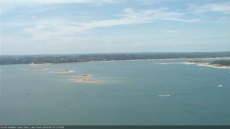 Lake Travis webcam, August 19, 2018 12:20 PM CT