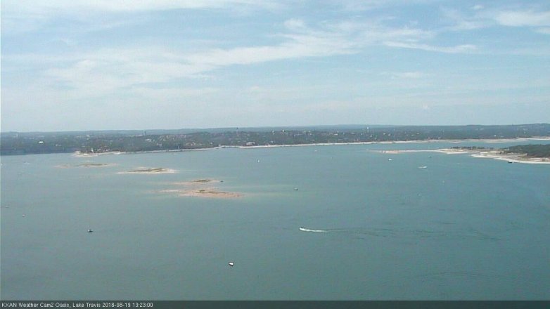 Lake Travis webcam, August 19, 2018 12:25 PM CT