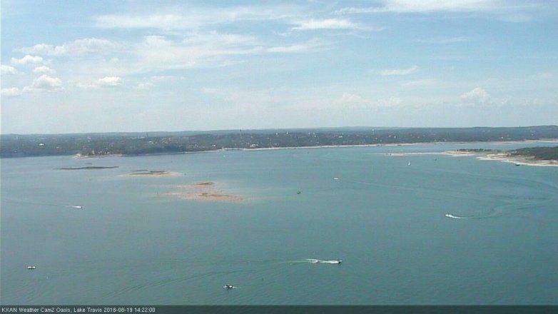 Lake Travis webcam, August 19, 2018 1:25 PM CT