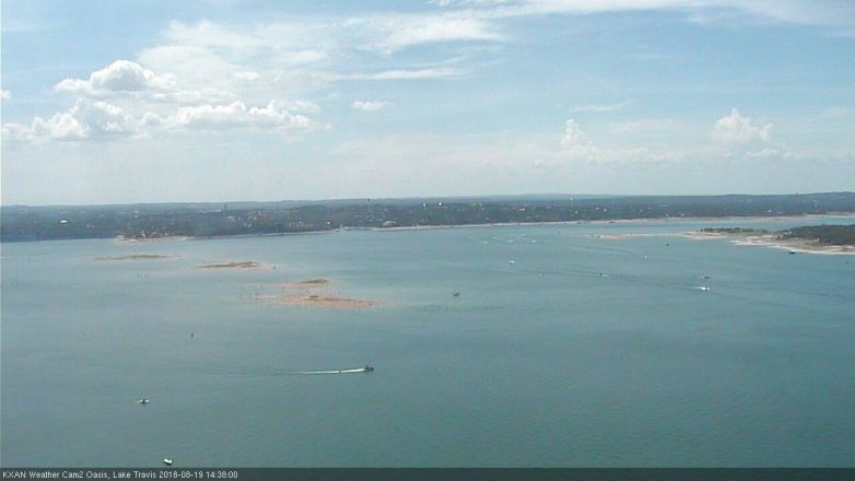 Lake Travis webcam, August 19, 2018 1:40 PM CT