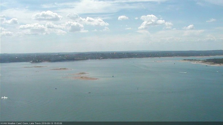 Lake Travis webcam, August 19, 2018 2:05 PM CT
