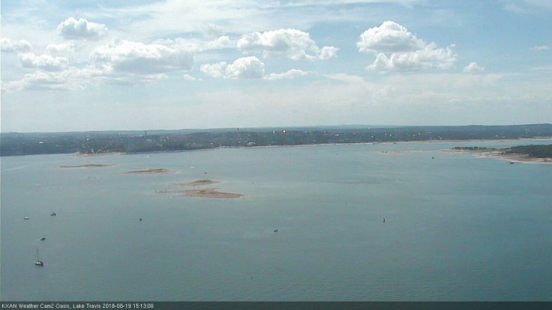Lake Travis webcam, August 19, 2018 2:15 PM CT