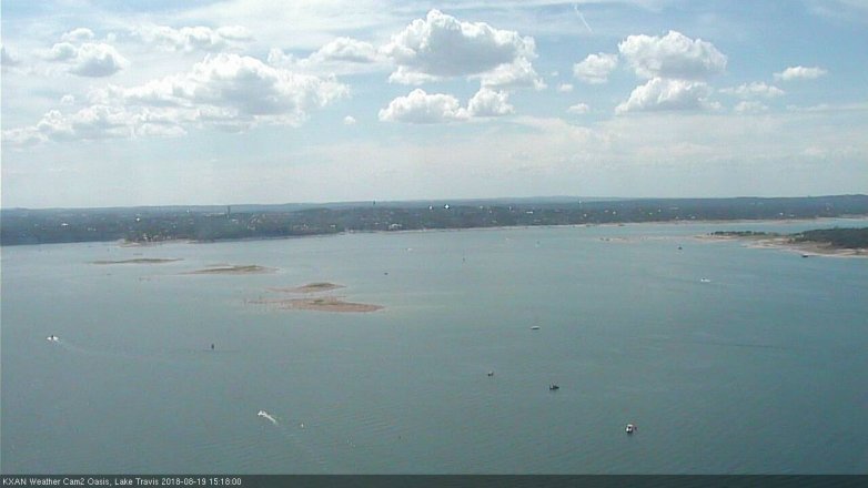 Lake Travis webcam, August 19, 2018 2:20 PM CT
