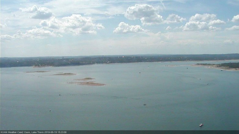 Lake Travis webcam, August 19, 2018 2:25 PM CT