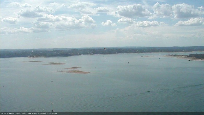 Lake Travis webcam, August 19, 2018 2:40 PM CT