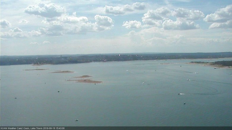 Lake Travis webcam, August 19, 2018 2:45 PM CT