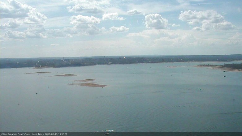 Lake Travis webcam, August 19, 2018 2:55 PM CT