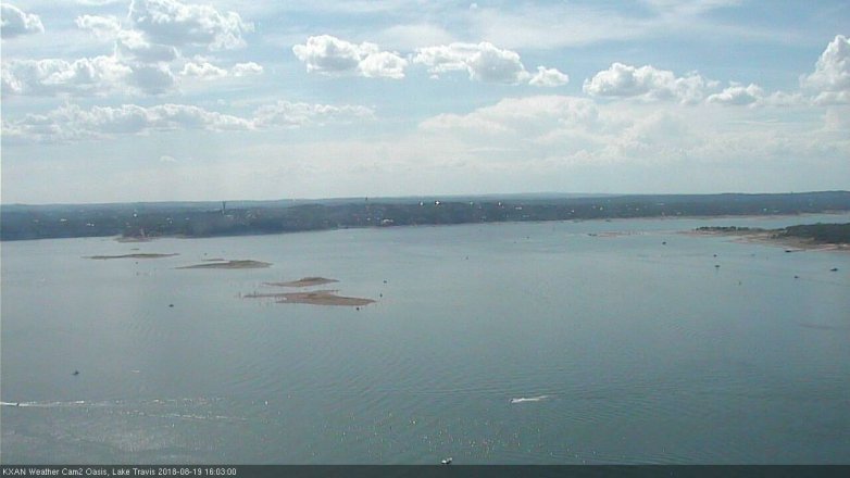 Lake Travis webcam, August 19, 2018 3:05 PM CT