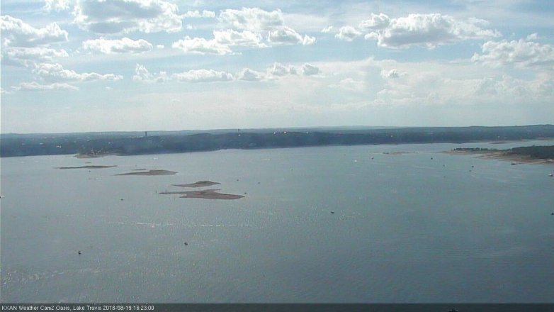 Lake Travis webcam, August 19, 2018 3:25 PM CT