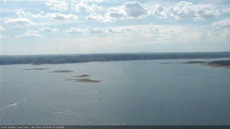 Lake Travis webcam, August 19, 2018 3:30 PM CT