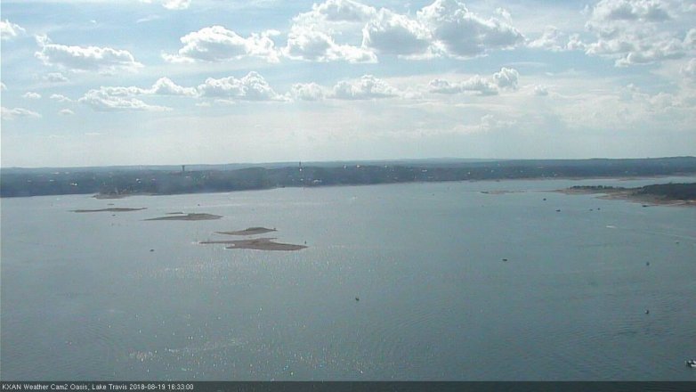 Lake Travis webcam, August 19, 2018 3:35 PM CT