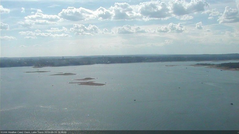 Lake Travis webcam, August 19, 2018 3:40 PM CT