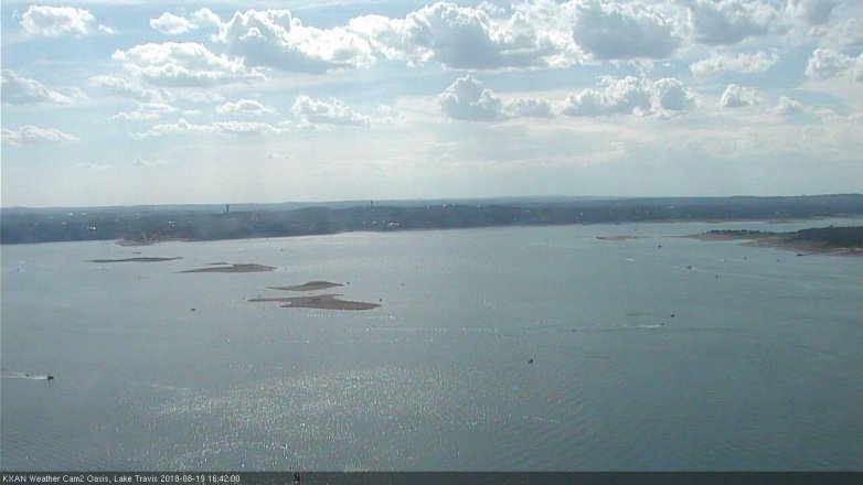 Lake Travis webcam, August 19, 2018 3:45 PM CT