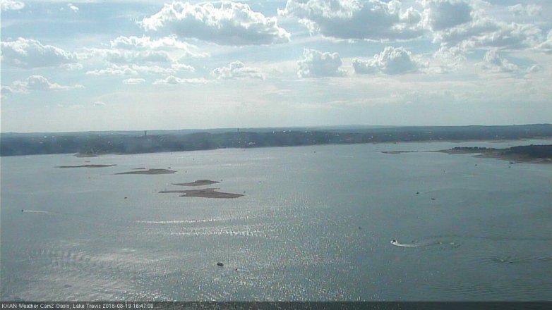 Lake Travis webcam, August 19, 2018 3:50 PM CT