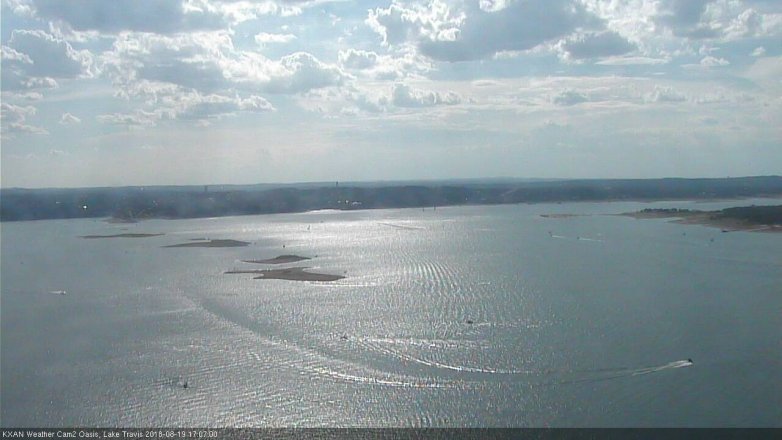 Lake Travis webcam, August 19, 2018 4:10 PM CT