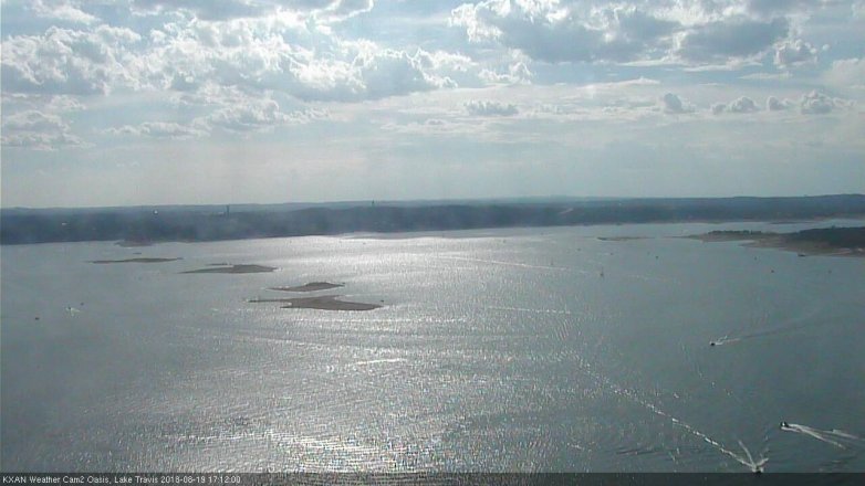 Lake Travis webcam, August 19, 2018 4:15 PM CT