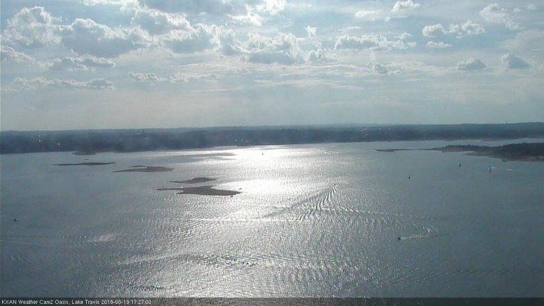 Lake Travis webcam, August 19, 2018 4:30 PM CT
