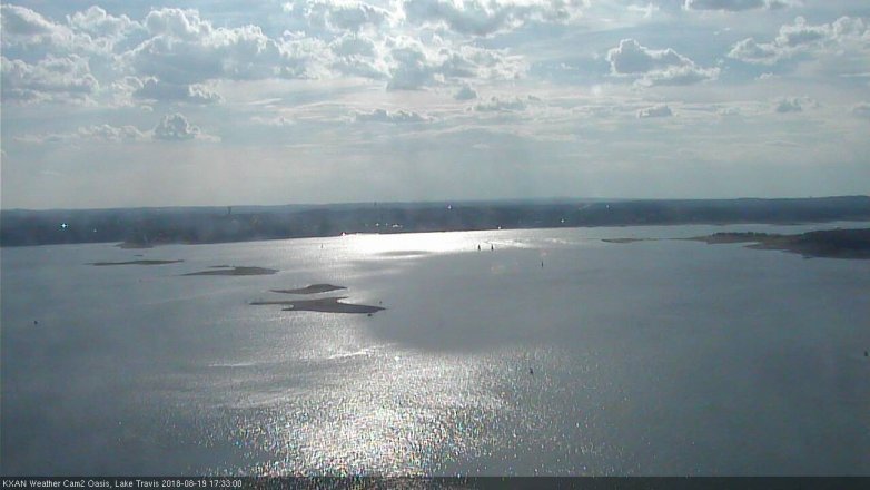 Lake Travis webcam, August 19, 2018 4:35 PM CT