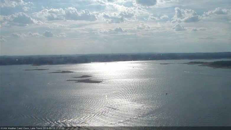 Lake Travis webcam, August 19, 2018 4:40 PM CT
