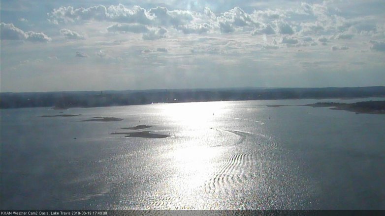 Lake Travis webcam, August 19, 2018 4:50 PM CT