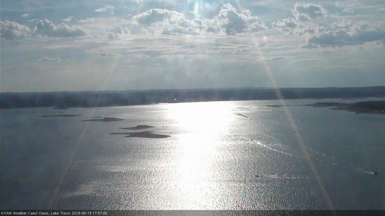 Lake Travis webcam, August 19, 2018 5:00 PM CT