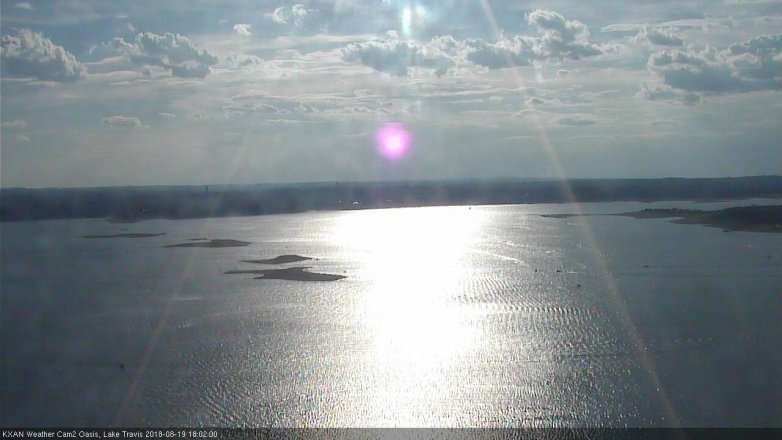Lake Travis webcam, August 19, 2018 5:05 PM CT