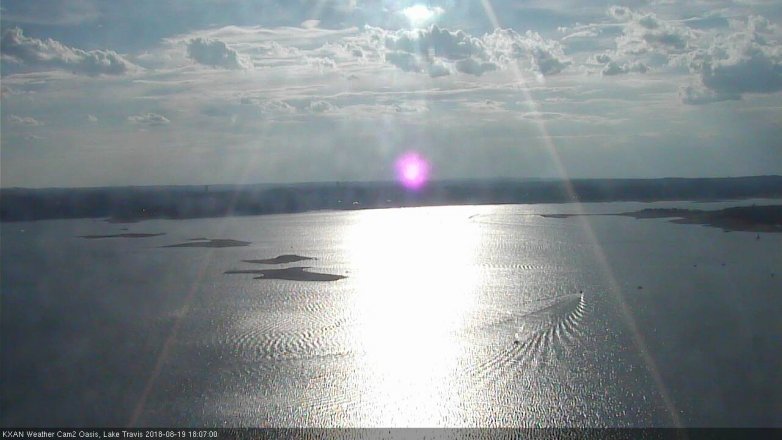 Lake Travis webcam, August 19, 2018 5:10 PM CT