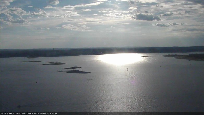 Lake Travis webcam, August 19, 2018 5:35 PM CT