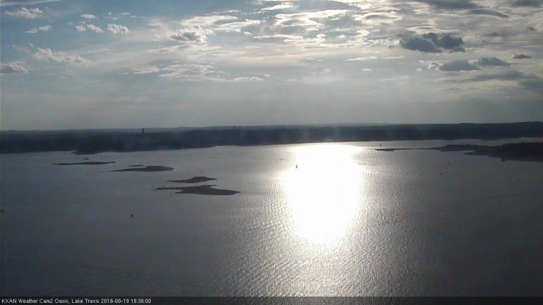 Lake Travis webcam, August 19, 2018 5:40 PM CT