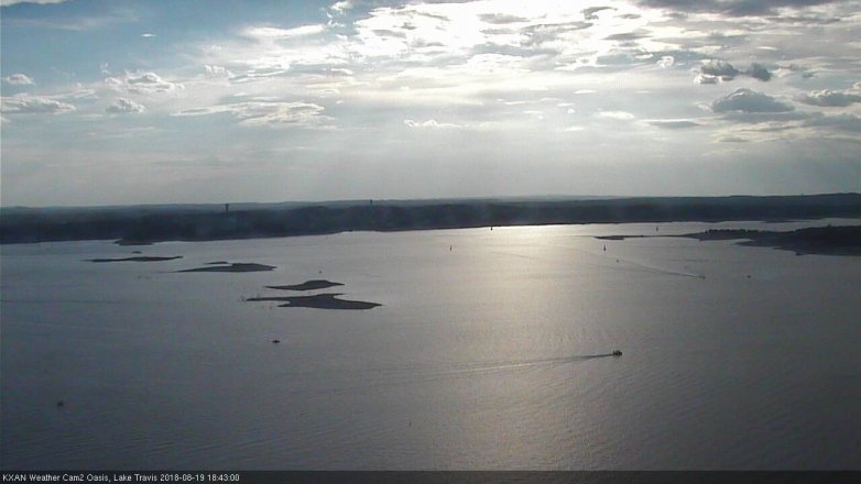 Lake Travis webcam, August 19, 2018 5:45 PM CT