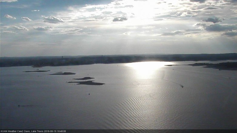 Lake Travis webcam, August 19, 2018 5:50 PM CT