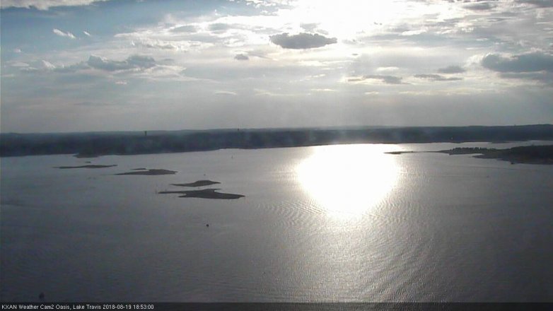 Lake Travis webcam, August 19, 2018 5:55 PM CT