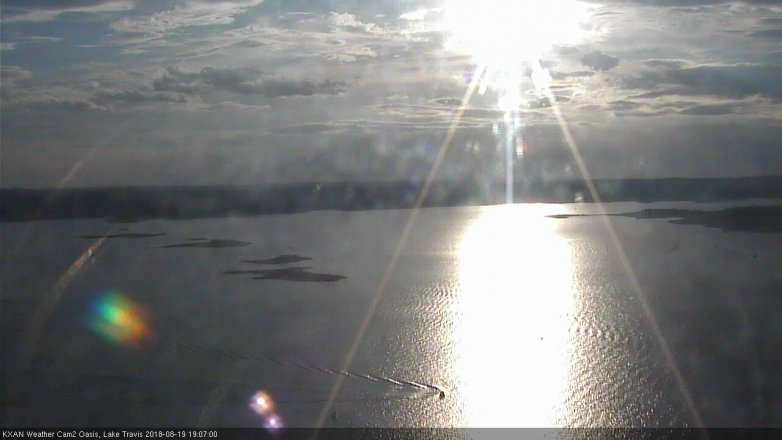 Lake Travis webcam, August 19, 2018 6:10 PM CT