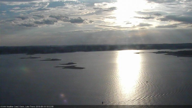 Lake Travis webcam, August 19, 2018 6:15 PM CT
