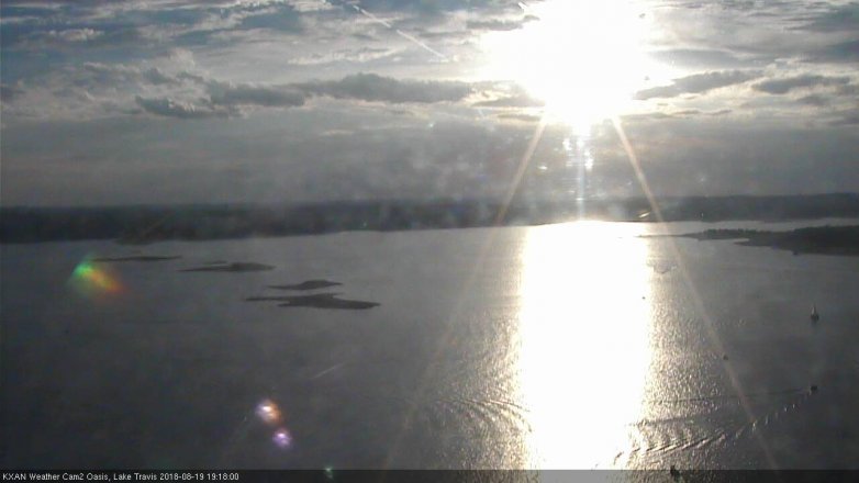 Lake Travis webcam, August 19, 2018 6:20 PM CT