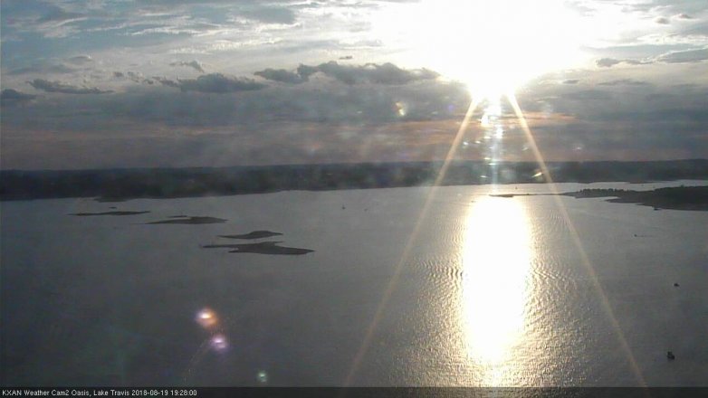 Lake Travis webcam, August 19, 2018 6:30 PM CT