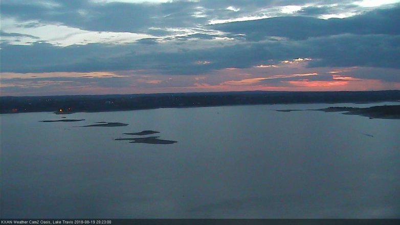 Lake Travis webcam, August 19, 2018 7:25 PM CT