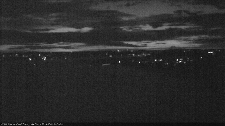 Lake Travis webcam, August 19, 2018 7:55 PM CT