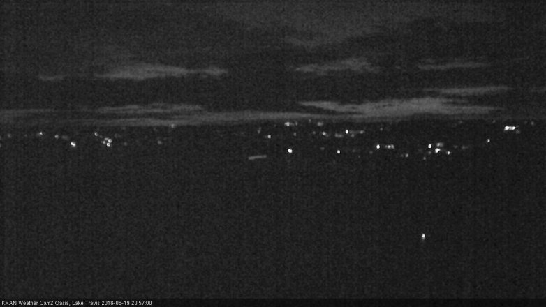 Lake Travis webcam, August 19, 2018 8:00 PM CT