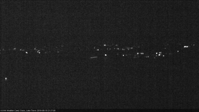 Lake Travis webcam, August 19, 2018 8:30 PM CT