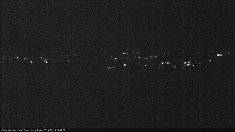 Lake Travis webcam, August 19, 2018 8:50 PM CT