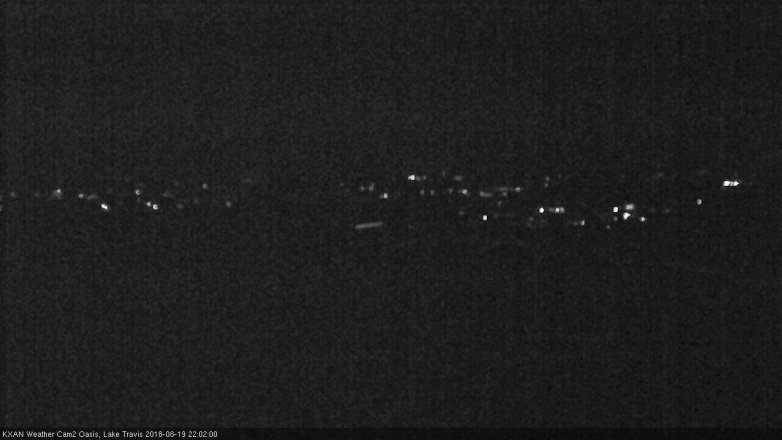 Lake Travis webcam, August 19, 2018 9:05 PM CT