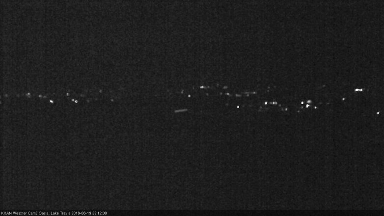 Lake Travis webcam, August 19, 2018 9:15 PM CT